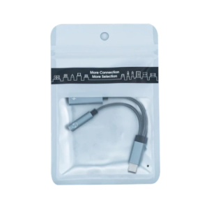 Φορτιστής- Αντάπτορας ήχου 2 σε 1 ,USB-C σε 3,5 mm για κινητό τηλέφωνο/Macbook/iPad, Ασημί-γκρι Χρώμα