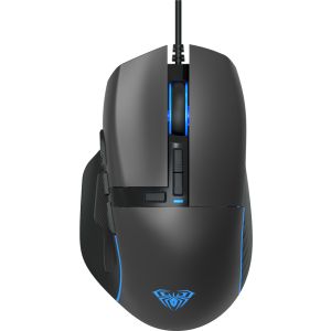 AULA ενσύρματο gaming ποντίκι Wind F808, 4200DPI, 10 πλήκτρα, RGB, μαύρο
